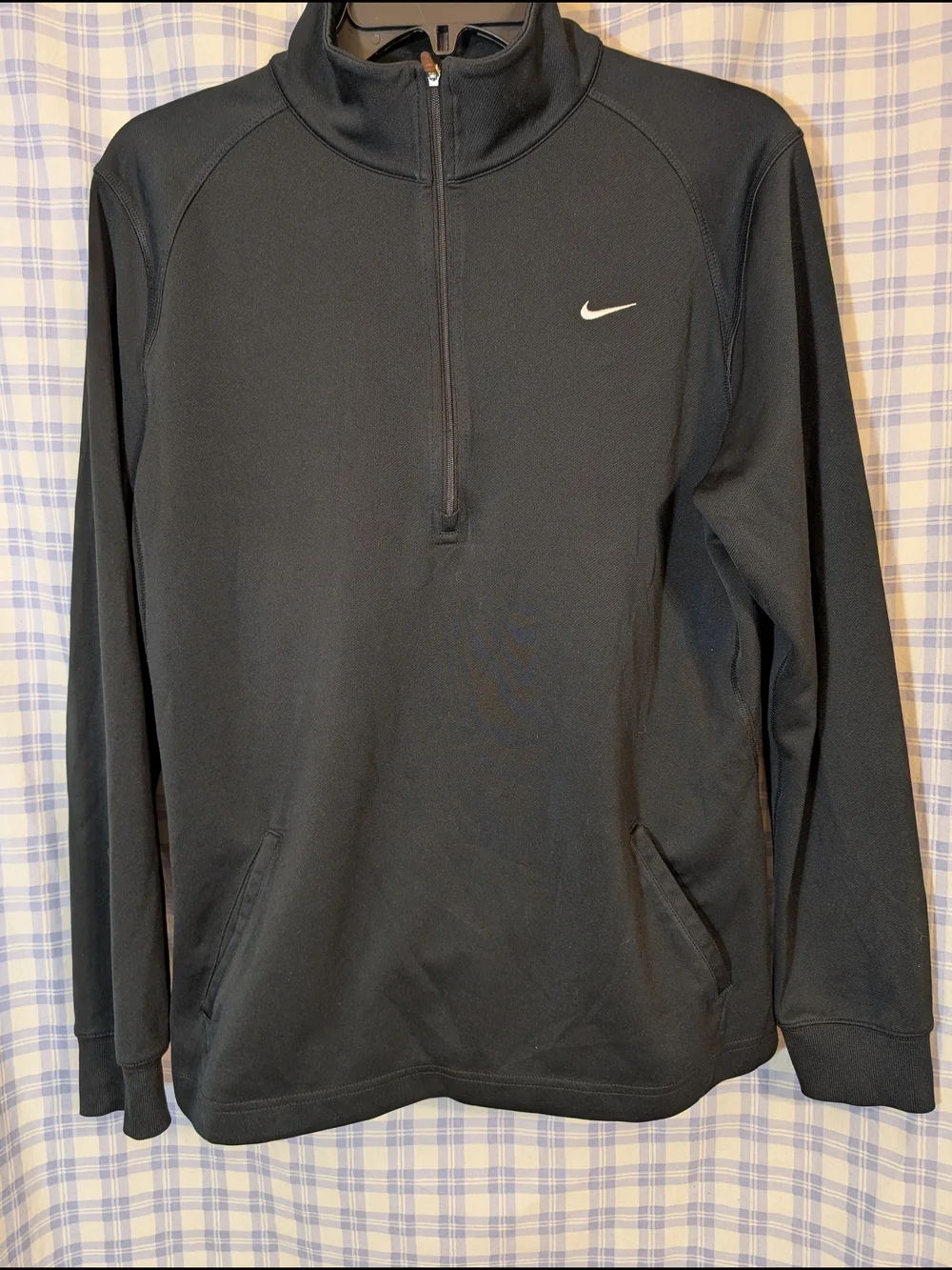 Nike Black Quarter-Zip Pullover with Swoosh